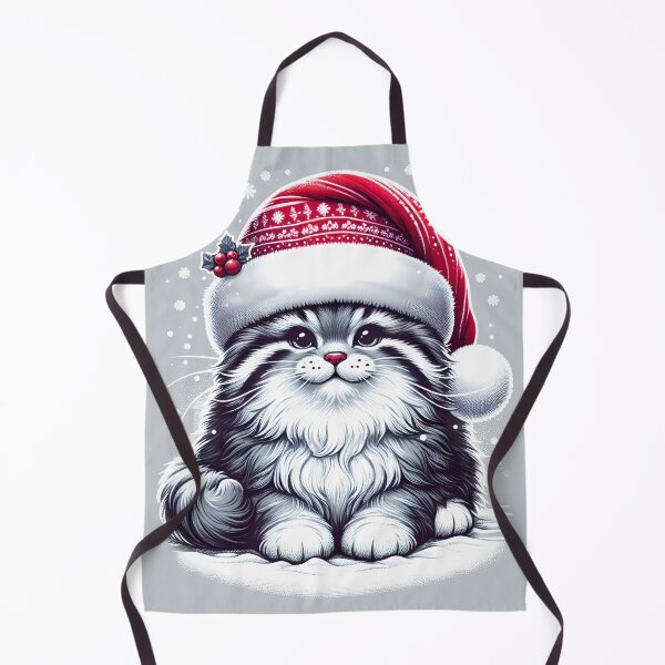 Item preview, Pallas Cat Christmas hat cute designed and sold by ChataMaroon.