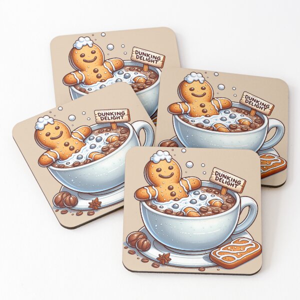 Item preview, Dunking Delight - Gingerbread cookie and coffee designed and sold by PrintSoulDesign.