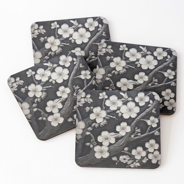 Item preview, leather cherry blossom embossed print designed and sold by dcrc.