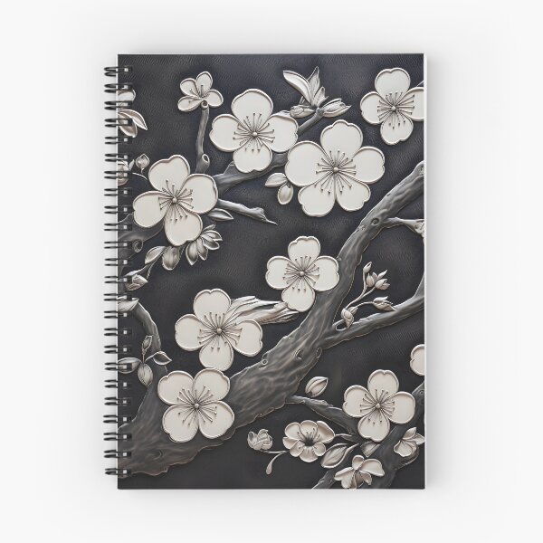 Item preview, leather cherry blossom embossed print designed and sold by dcrc.