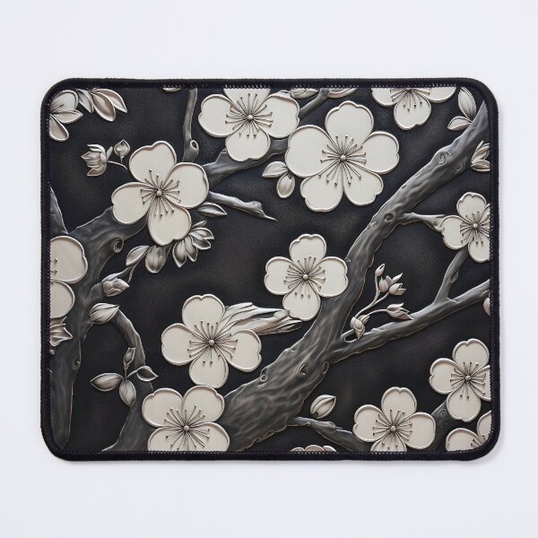 Item preview, leather cherry blossom embossed print designed and sold by dcrc.