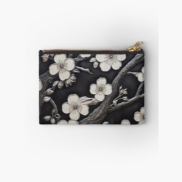 Item preview, leather cherry blossom embossed print designed and sold by dcrc.