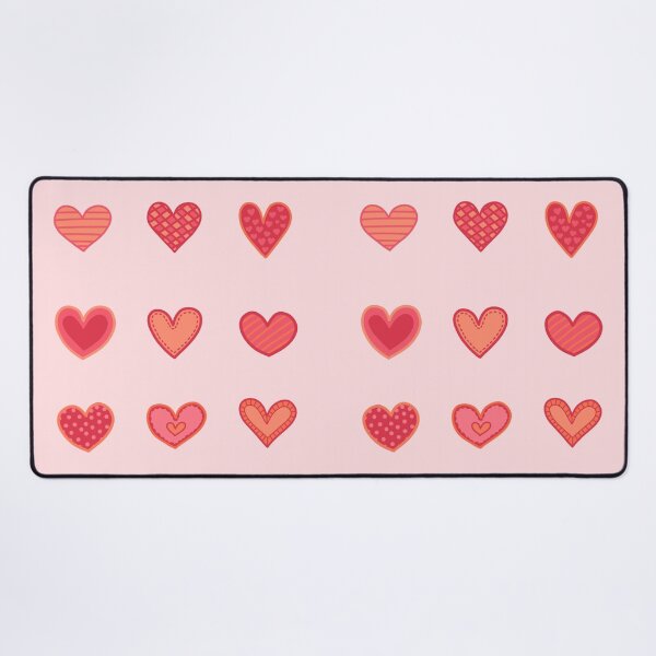 Item preview, Orange and pink heart doodles set designed and sold by wonderxwander.