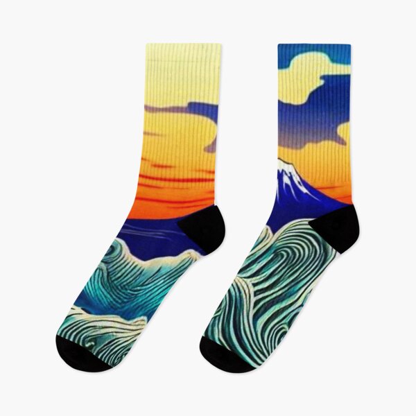 Item preview, Storm waves at Mount Fuji designed and sold by George Hutton Hunter.