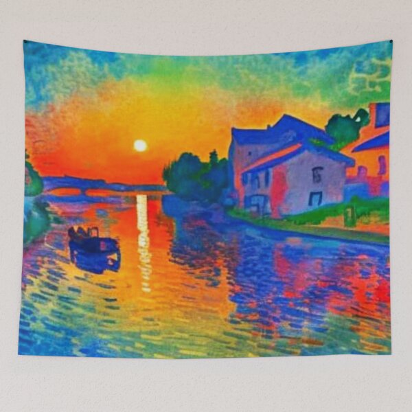 Item preview, Sunset on the river designed and sold by George Hutton Hunter.