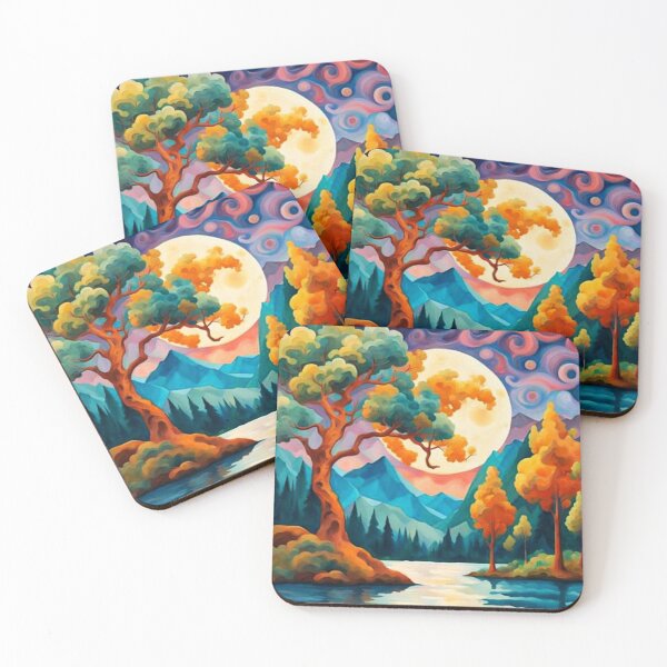 Item preview, Super moon over mountain landscape designed and sold by George Hutton Hunter.