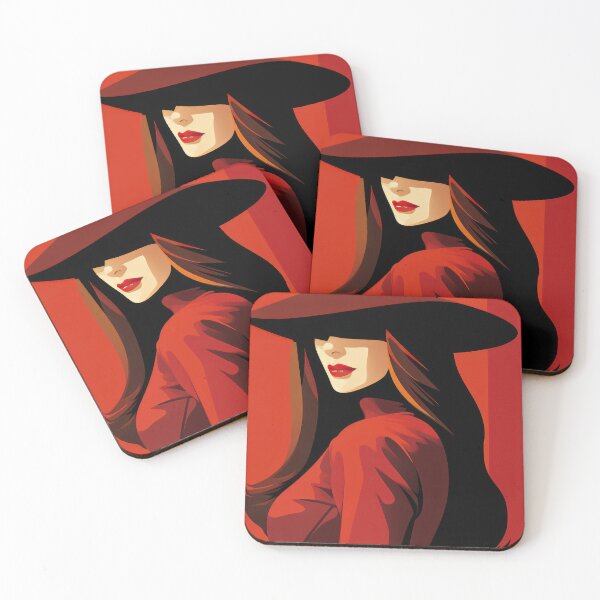 Item preview, Carmen Sandiego in Red - Chic Spy Silhouette Artwork designed and sold by ThatsTheStyle.