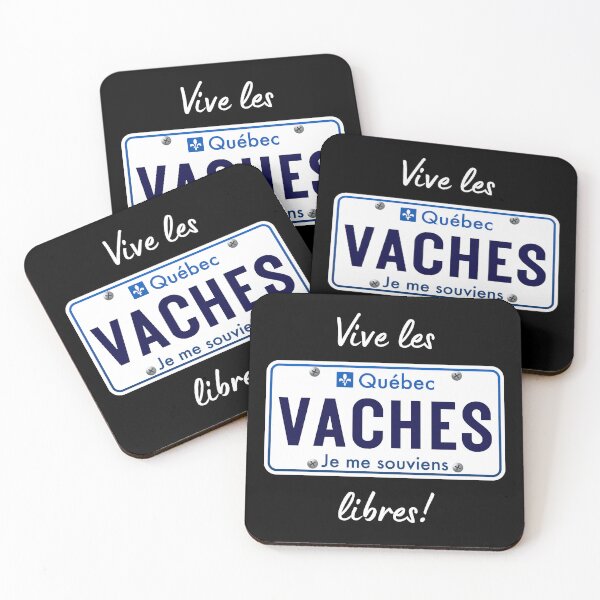 Item preview, Vive Les Vaches Libres Quebec Funny Car License Plate  designed and sold by Quebec-Shop.