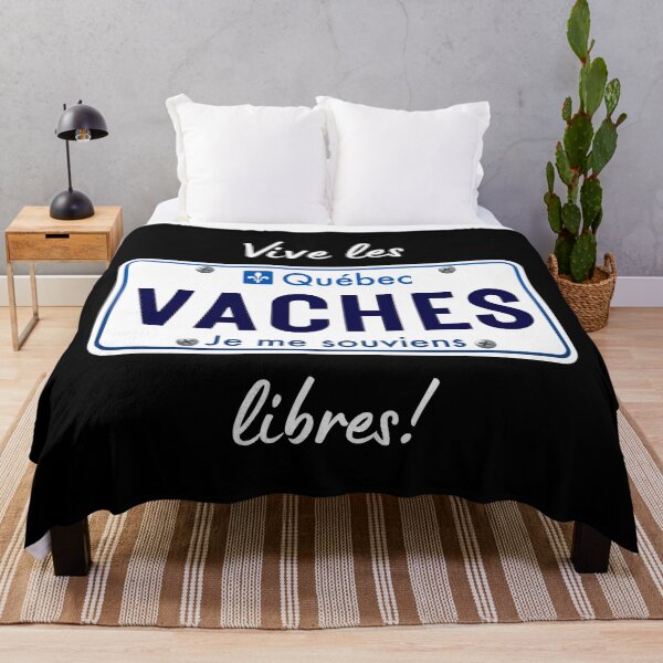 Item preview, Vive Les Vaches Libres Quebec Funny Car License Plate  designed and sold by Quebec-Shop.