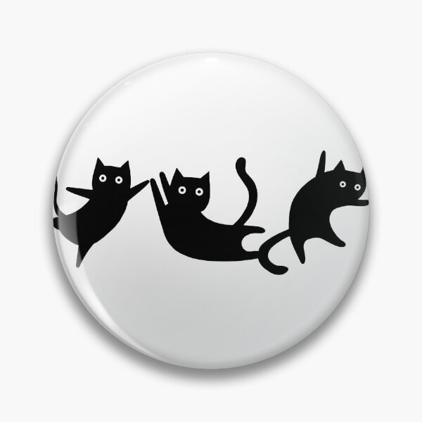 Item preview, Three cute black cats cats designed and sold by PellSilversmith.