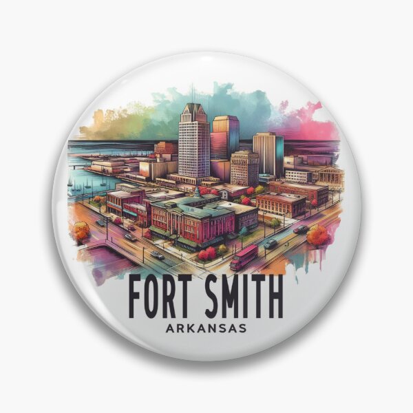 Item preview, Fort Smith Arkansas, Watercolor Illustration designed and sold by PaintMeWorld.