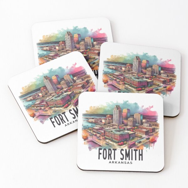 Item preview, Fort Smith Arkansas, Watercolor Illustration designed and sold by PaintMeWorld.