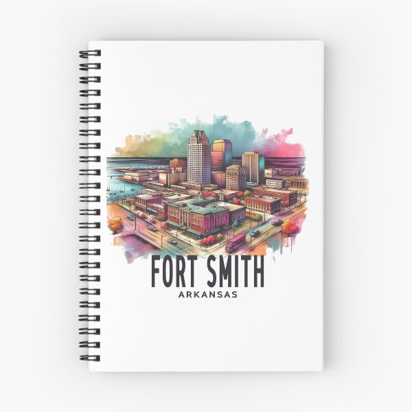 Item preview, Fort Smith Arkansas, Watercolor Illustration designed and sold by PaintMeWorld.