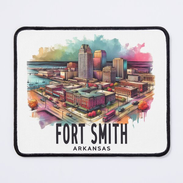Item preview, Fort Smith Arkansas, Watercolor Illustration designed and sold by PaintMeWorld.