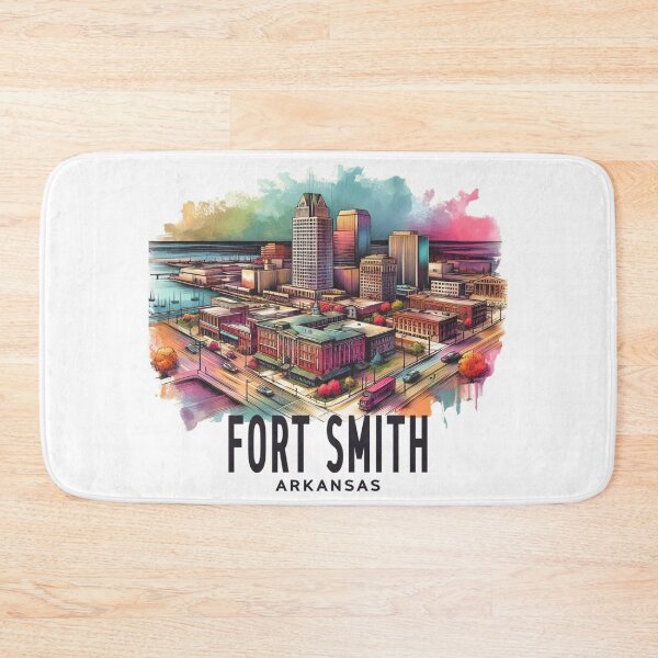 Item preview, Fort Smith Arkansas, Watercolor Illustration designed and sold by PaintMeWorld.