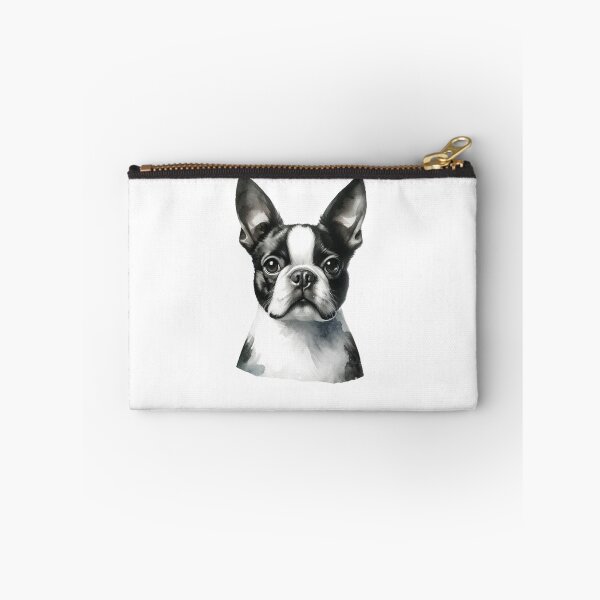 Aperçu de l'œuvre Terrier de Boston noir et blanc créée et vendue par CharmStudio.