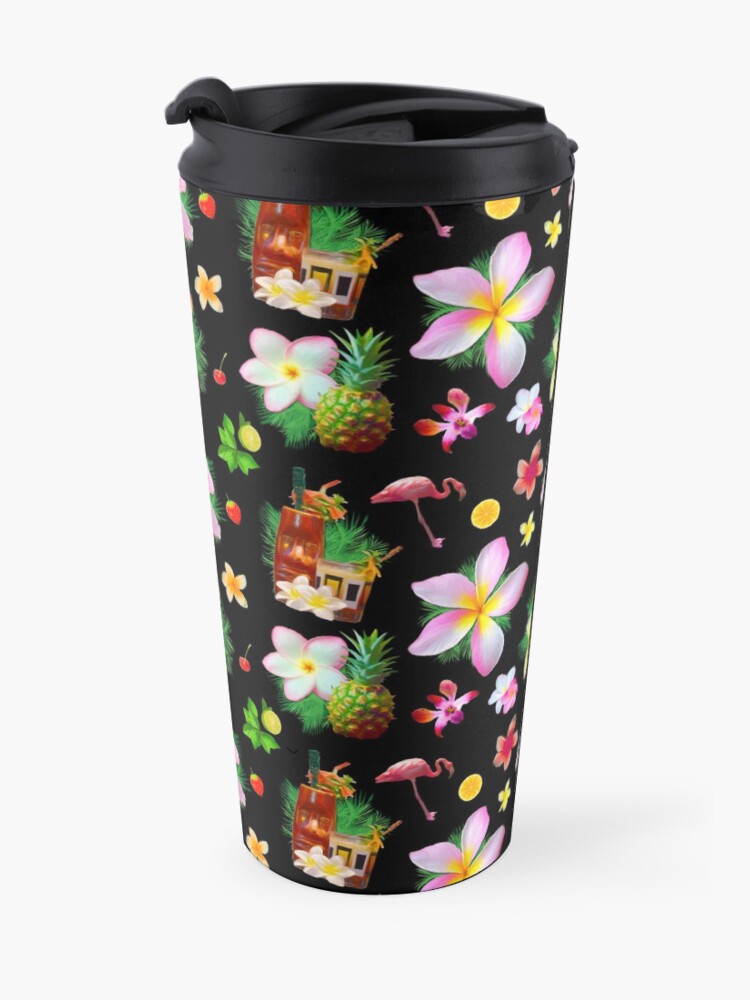 Alternate view of Tiki cocktails tropical aloha fun Travel Mug