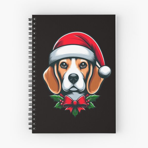 Item preview, Cute Beagle in Santa Hat designed and sold by HeadTurningArt.