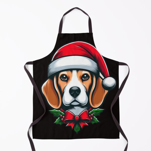 Item preview, Cute Beagle in Santa Hat designed and sold by HeadTurningArt.