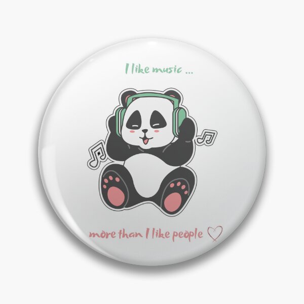 Item preview, A panda who likes music designed and sold by Natalia944.