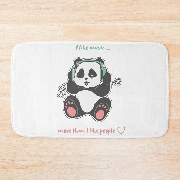 Item preview, A panda who likes music designed and sold by Natalia944.