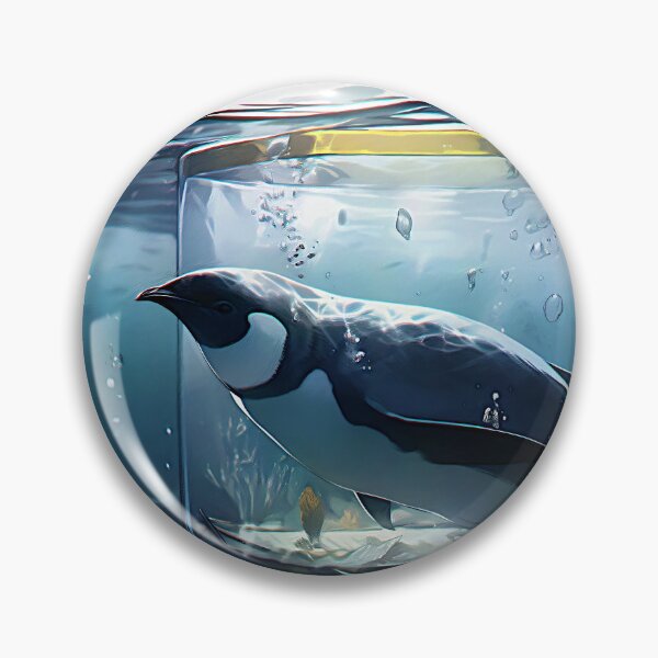 Item preview, Digital illustration of a Penguin made of glass, Digital Inspirations designed and sold by Gabi.Media.