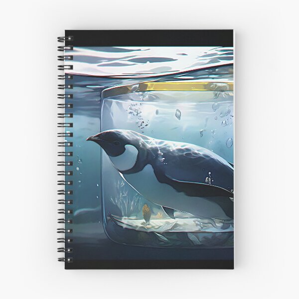 Item preview, Digital illustration of a Penguin made of glass, Digital Inspirations designed and sold by Gabi.Media.