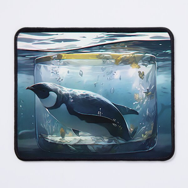 Item preview, Digital illustration of a Penguin made of glass, Digital Inspirations designed and sold by Gabi.Media.