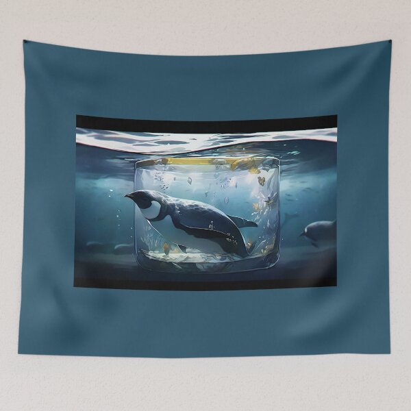 Item preview, Digital illustration of a Penguin made of glass, Digital Inspirations designed and sold by Gabi.Media.