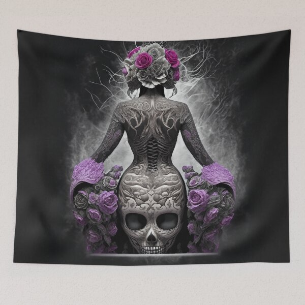 Item preview, Elegant gorgeous La Calavera Catrina, Lady of the afterlife, the Elegant Skull designed and sold by Fantasymachine.