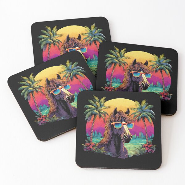 Item preview, Retro Wave Canadian Horse Good Vibes designed and sold by RedDesignSyc.