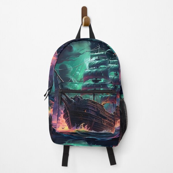 Item preview, Neon Ghost Pirate Ship - Digital Art designed and sold by SnoopyTF.