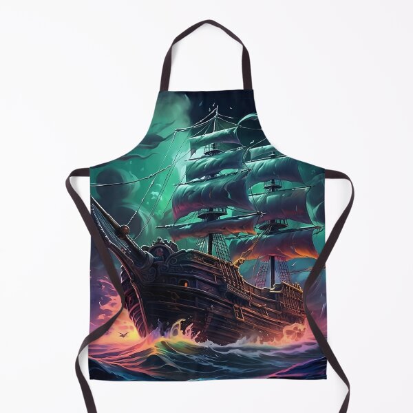 Item preview, Neon Ghost Pirate Ship - Digital Art designed and sold by SnoopyTF.