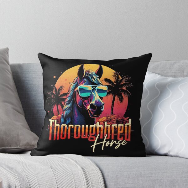 Item preview, Retro Wave Thoroughbred Horse Vibes designed and sold by RedDesignSyc.