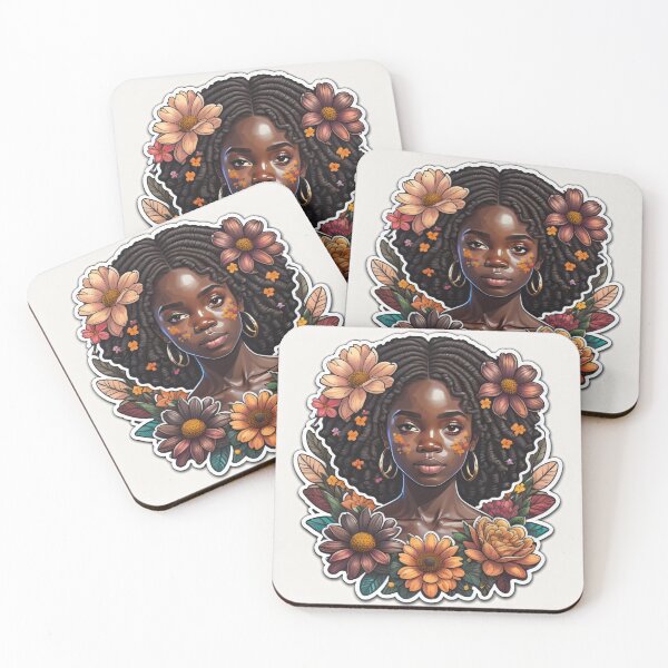 Item preview, Black curly hair girl  designed and sold by UniqueArtsOnly.