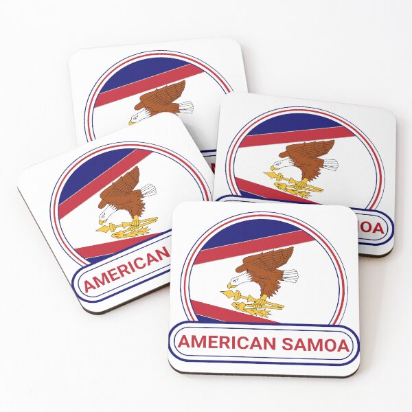 Item preview, American Samoa Country Badge - American Samoa Flag designed and sold by chrisrivait.