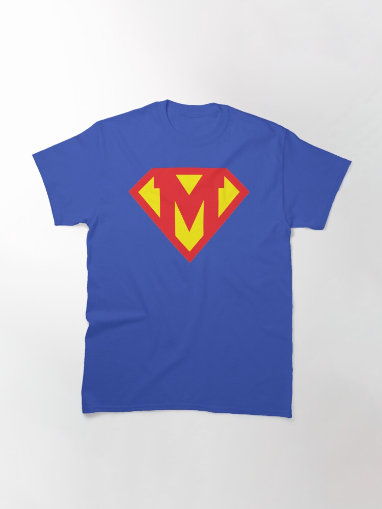 Thumbnail 3 of 7, Classic T-Shirt, Letter M Superhero Symbol designed and sold by elvindantes.