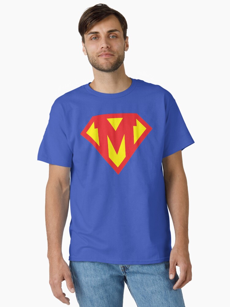 Thumbnail 1 of 7, Classic T-Shirt, Letter M Superhero Symbol designed and sold by elvindantes.