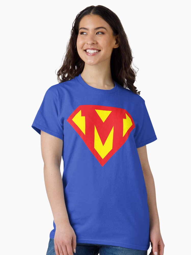 Thumbnail 2 of 7, Classic T-Shirt, Letter M Superhero Symbol designed and sold by elvindantes.