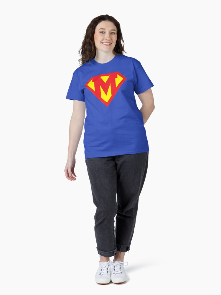 Thumbnail 4 of 7, Classic T-Shirt, Letter M Superhero Symbol designed and sold by elvindantes.