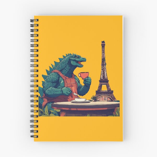 Item preview, Godzilla having Coffee infront of effil tower designed and sold by Metalsaga.