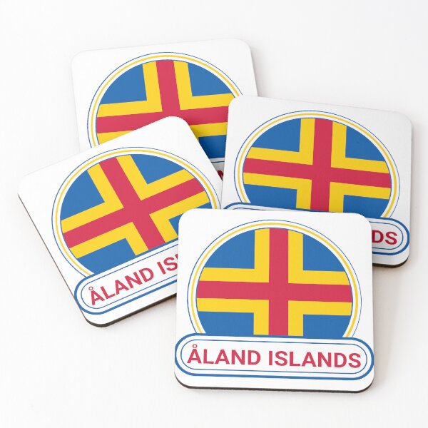 Item preview, Åland Islands Country Badge - Åland Islands Flag designed and sold by chrisrivait.