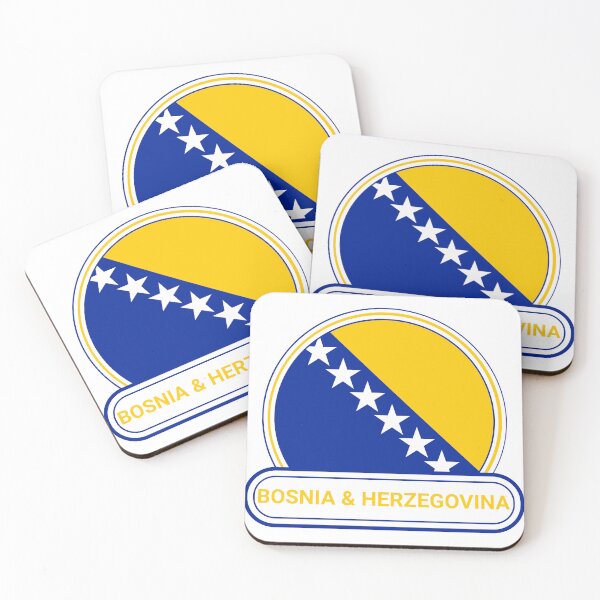 Artikelvorschau, Landesabzeichen Bosnien und Herzegowina – Flagge Bosnien und Herzegowinas entworfen und verkauft von chrisrivait.