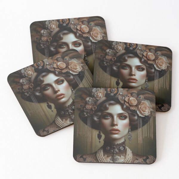 Item preview, Clamor  Aristocratic 1920 style Lady  Portrait Fashion Artificial intelligence Ai designed and sold by AiPoliviosArt.