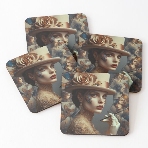 Item preview, Clamor  Aristocratic 1920 style Lady  Portrait Fashion Artificial intelligence Ai designed and sold by AiPoliviosArt.