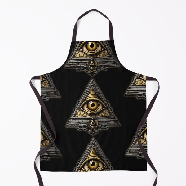 Item preview, Golden Stone Eye Occult Triangle | Illuminati Eye Pyramid of Wisdom Graphic designed and sold by DopeStick.