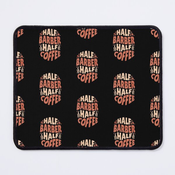 Item preview, Half barber half coffe, funny coffee addict designed and sold by Merchattack.