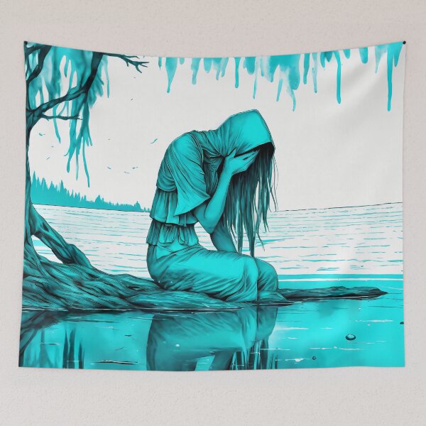 Item preview, Melancholic Dawn: Digital Art That Arouses Grief on the Lakeshore designed and sold by Artedig.