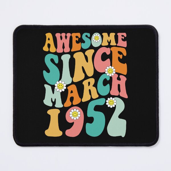Item preview, Awesome Since March 1952 | Made In 1952 | Retro Groovy Birthday designed and sold by Christina-grich.