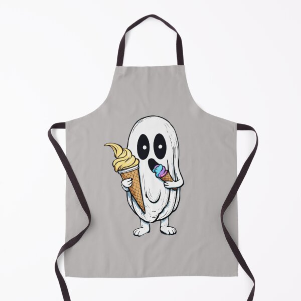 Item preview, A baby in Halloween costume of ghost eating ice cream. designed and sold by Metalsaga.